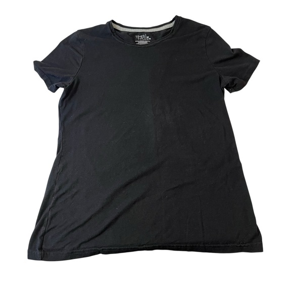 🧁time and tru black flowy top witchy vampire casualminimalist basic whimsical - Picture 1 of 5